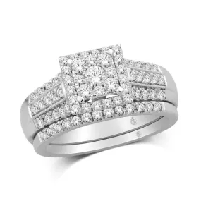 10K White Gold 1 Ct.Tw. Diamond Bridal Ring
