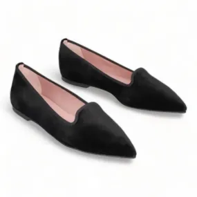 43283 - Black Velvet Smoking Loafer for Teen/Women by Pretty Ballerinas