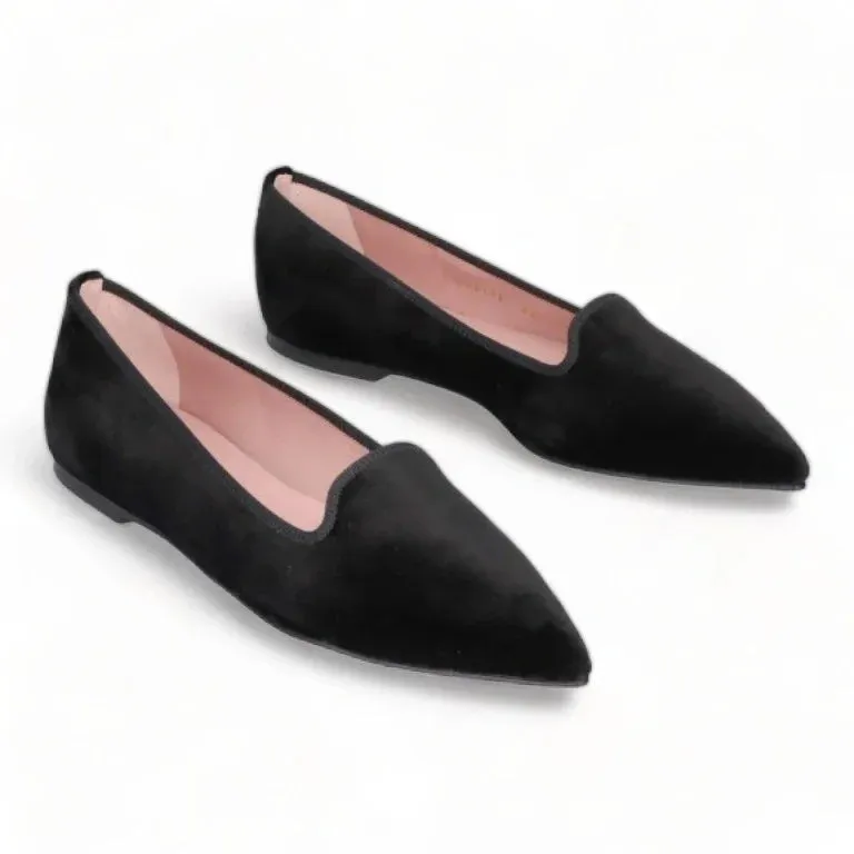 43283 - Black Velvet Smoking Loafer for Teen/Women by Pretty Ballerinas