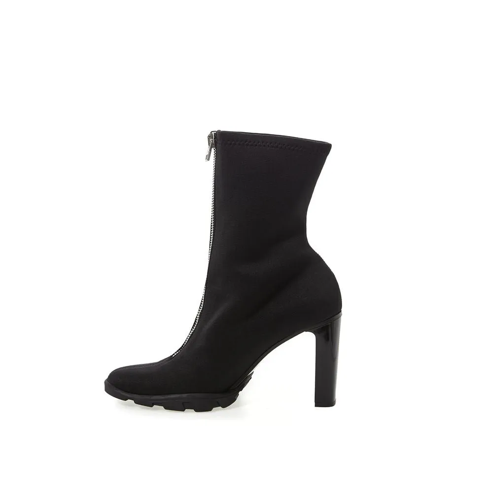 Alexander McQueen Sleek Neoprene Leather Women's Boots