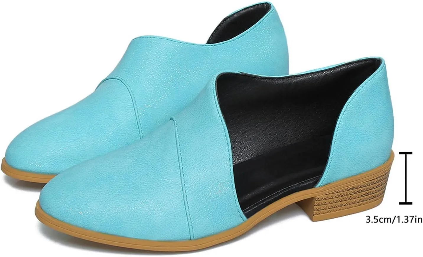 Ankle Boots for Women Women's Chelsea Fashion Cut Out Low Heel Chunky Stacked Shoes Casual Retro Western Booties Pointed Toe