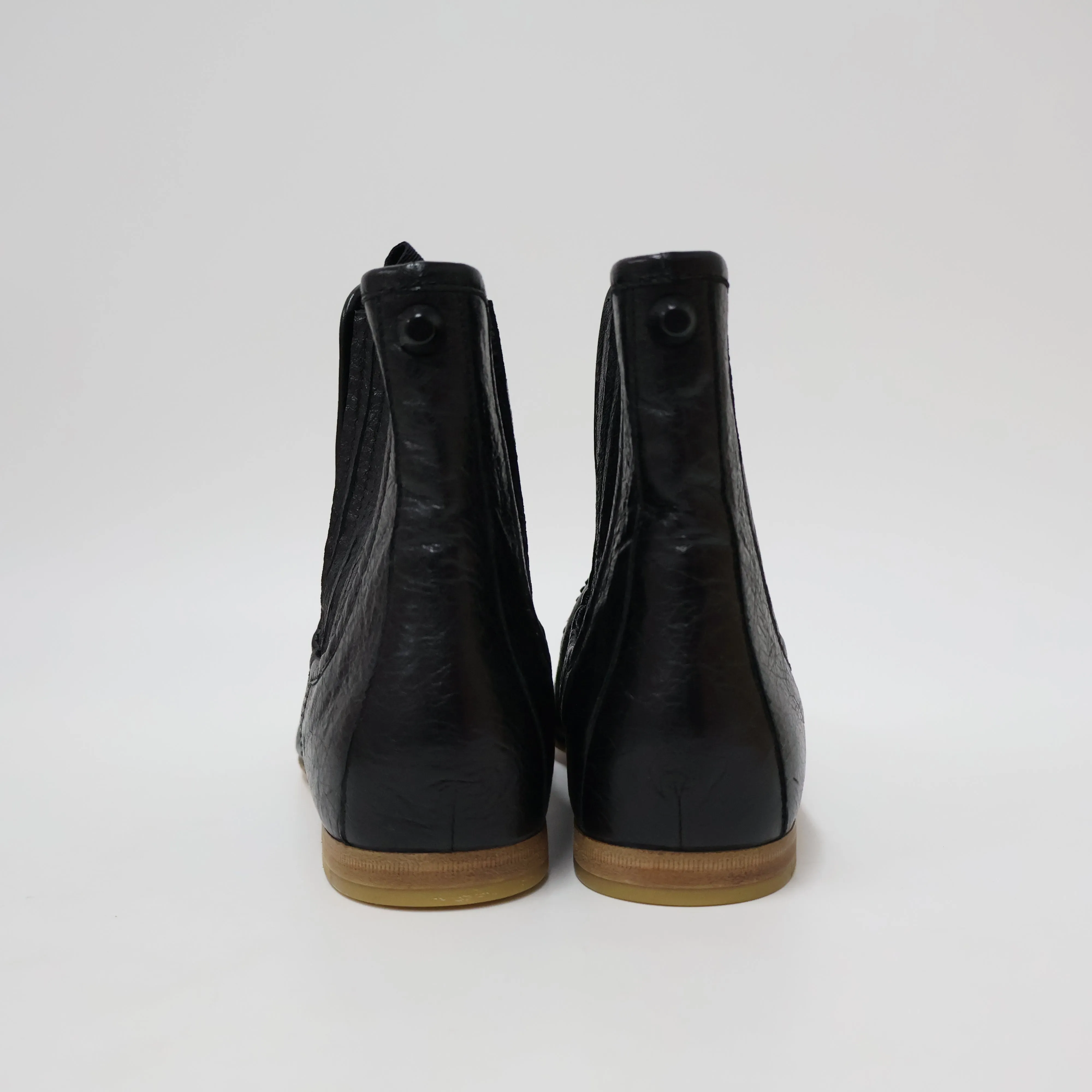 Balenciaga Ankle Boots Black Leather 38