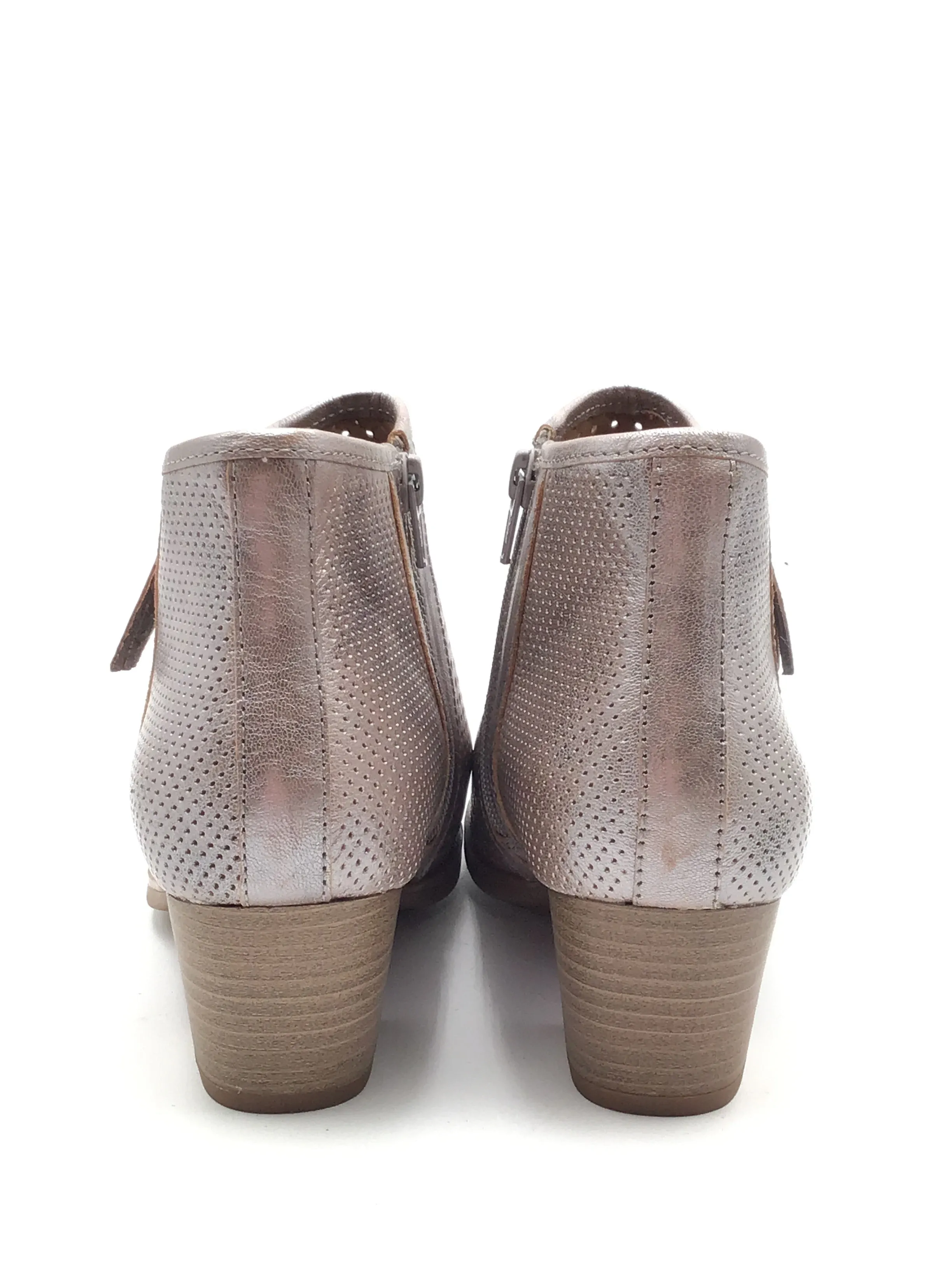 Boots Ankle Heels By Earth In Silver, Size: 8
