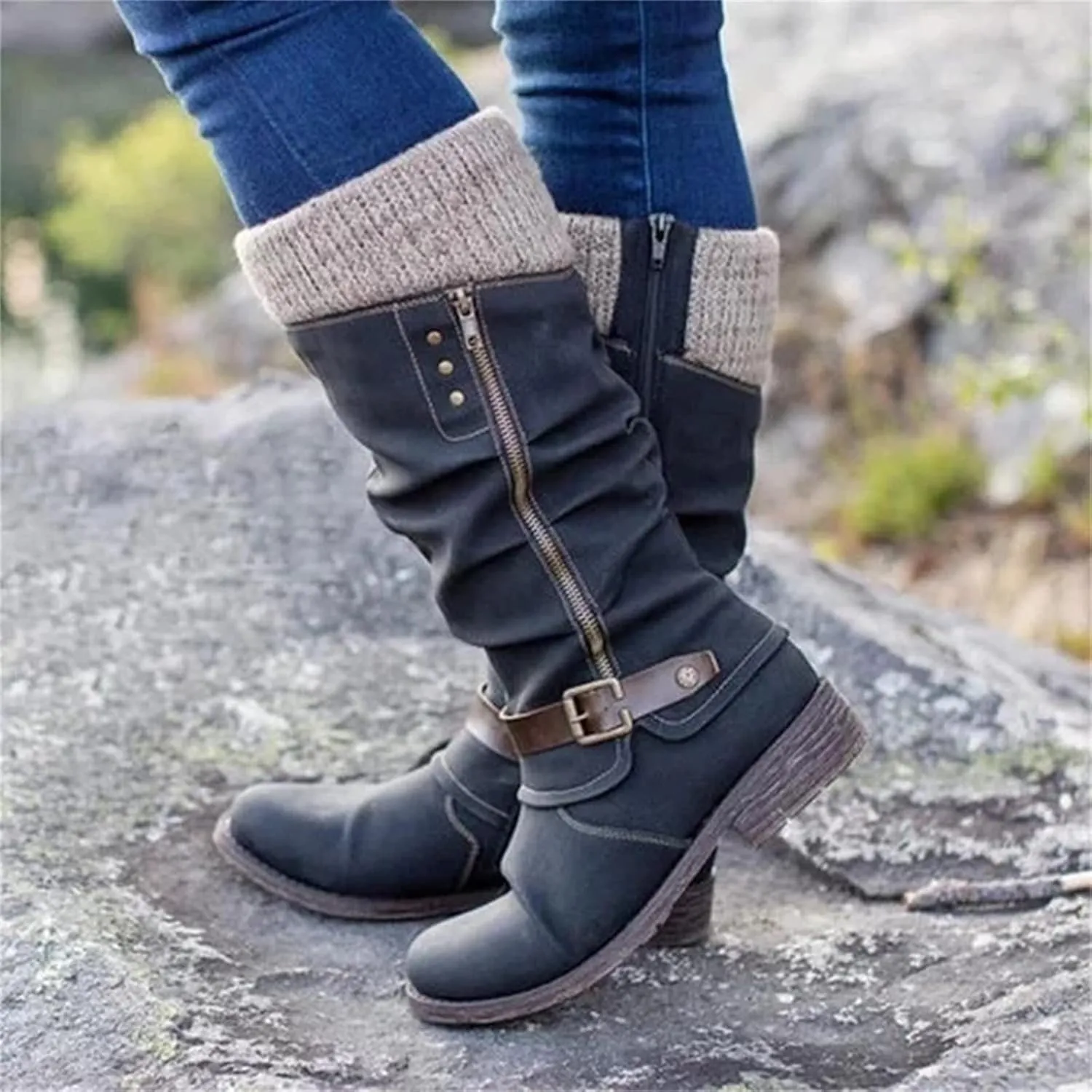 Boots For Women Knee High Wide Width Cowboy Boots Cowgirl Western Pointed Toe Wide Calf Fashion Classic Boot