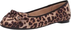 Circus by Sam Edelman Connie Brown Leopard Print Bow Detail Slip On Ballet Flats (8.5, Brown Leopard Print)