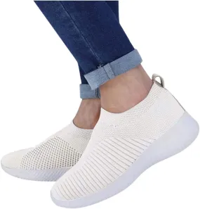 Comfortable Orthopedic Shoes for Women, Casual Sports Women Wide Width Breathable Walking Comfortable Slip on Sneakers, Non Slip Lightweight Shoes Arch Support Sneakers