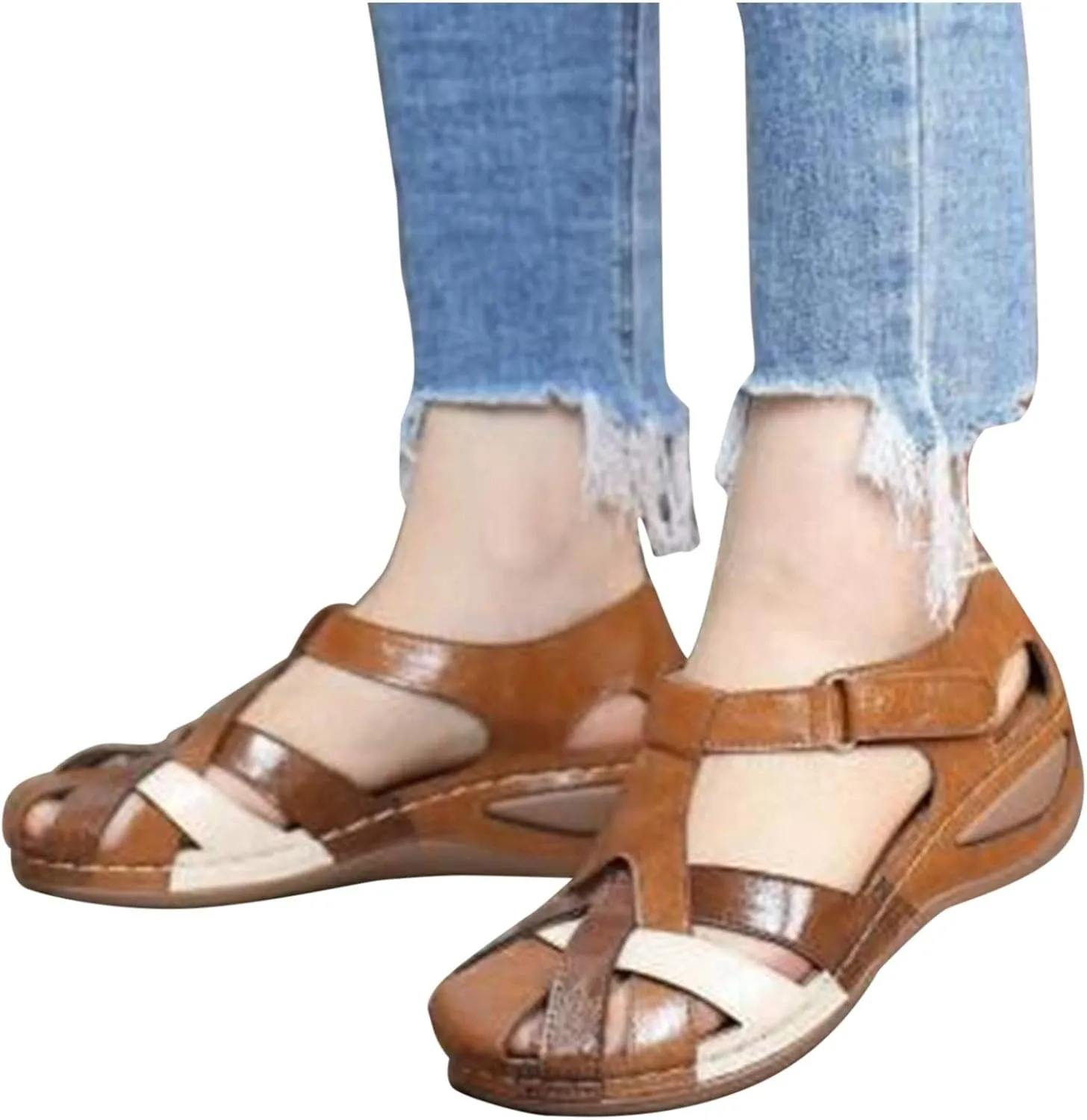 Cork Slide Sandals for Women Size Beauty Sandals Hollow Large Wedge Women Heel Shoes Women's sandals