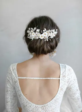 Creamy decadence floral headpiece - Style #939