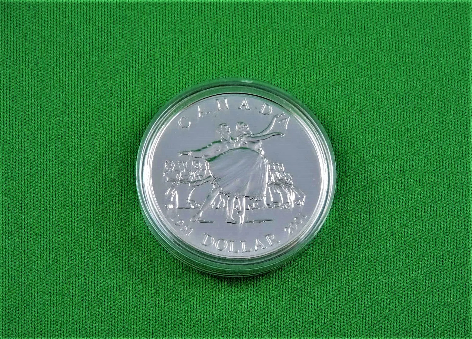 Currency - Silver Coin - $1 - 2001 - RCM - 50th Anniversary of the National Ballet of Canada