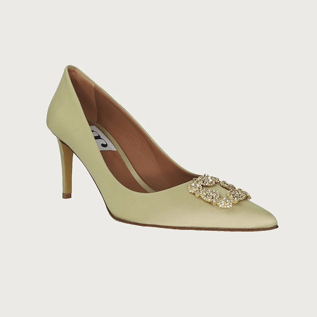 Diane Champagne Satin Jewel