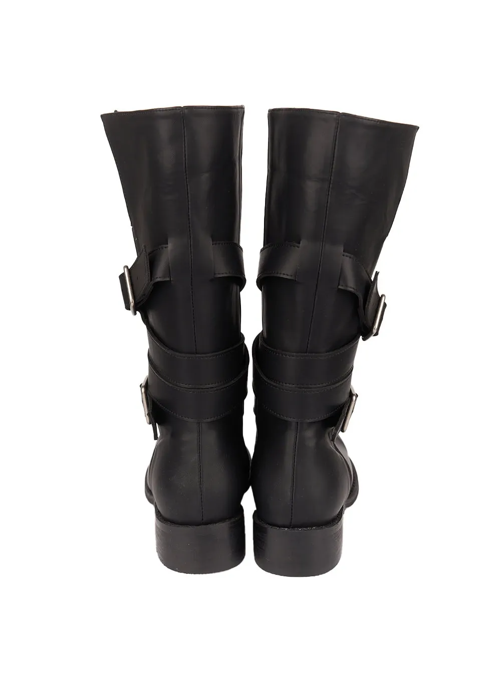 Double Buckle Mid-Calf Boots CM517