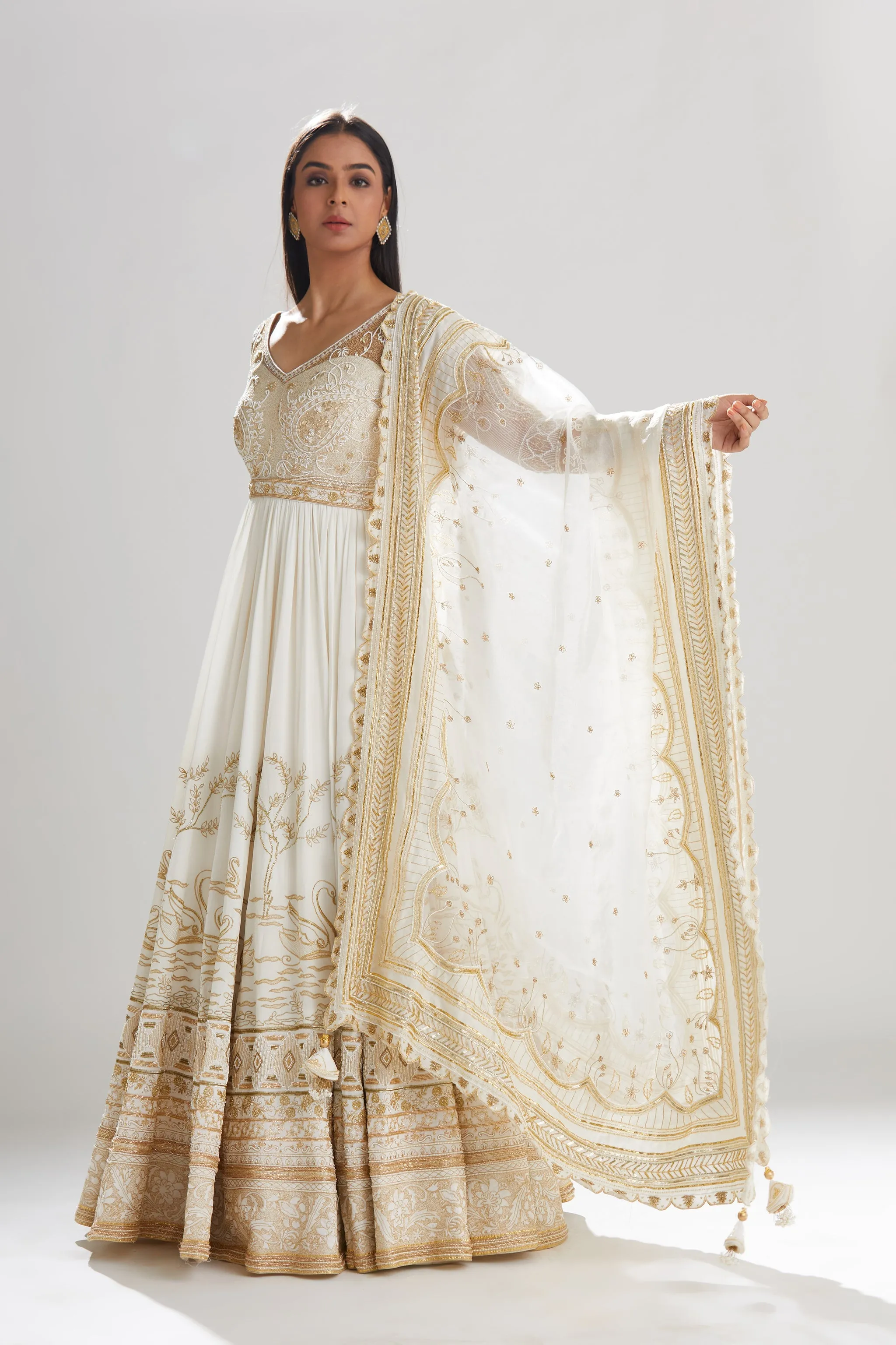Hans Anarkali With Dupatta