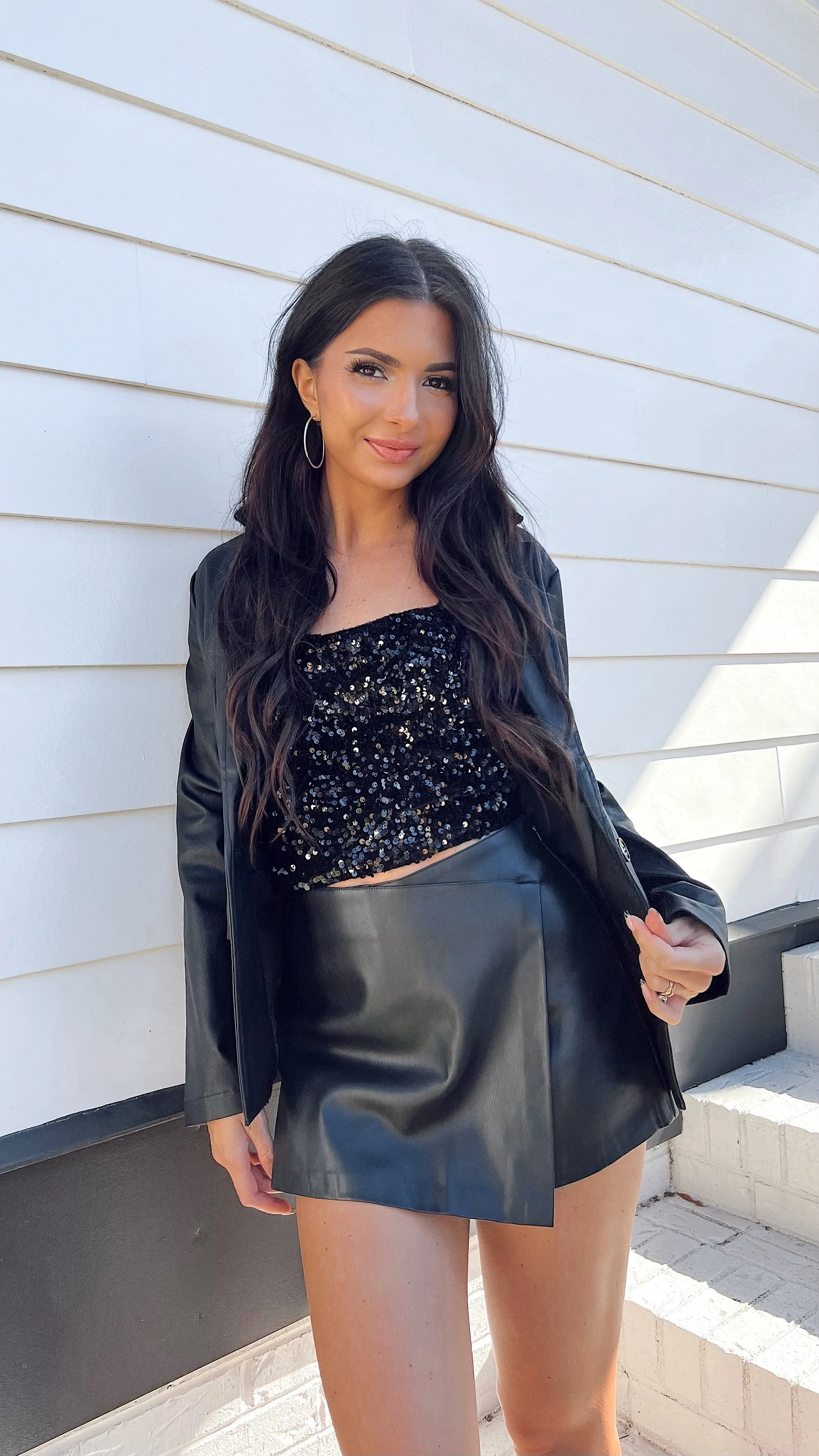 Illuminate Sequined Cropped Top