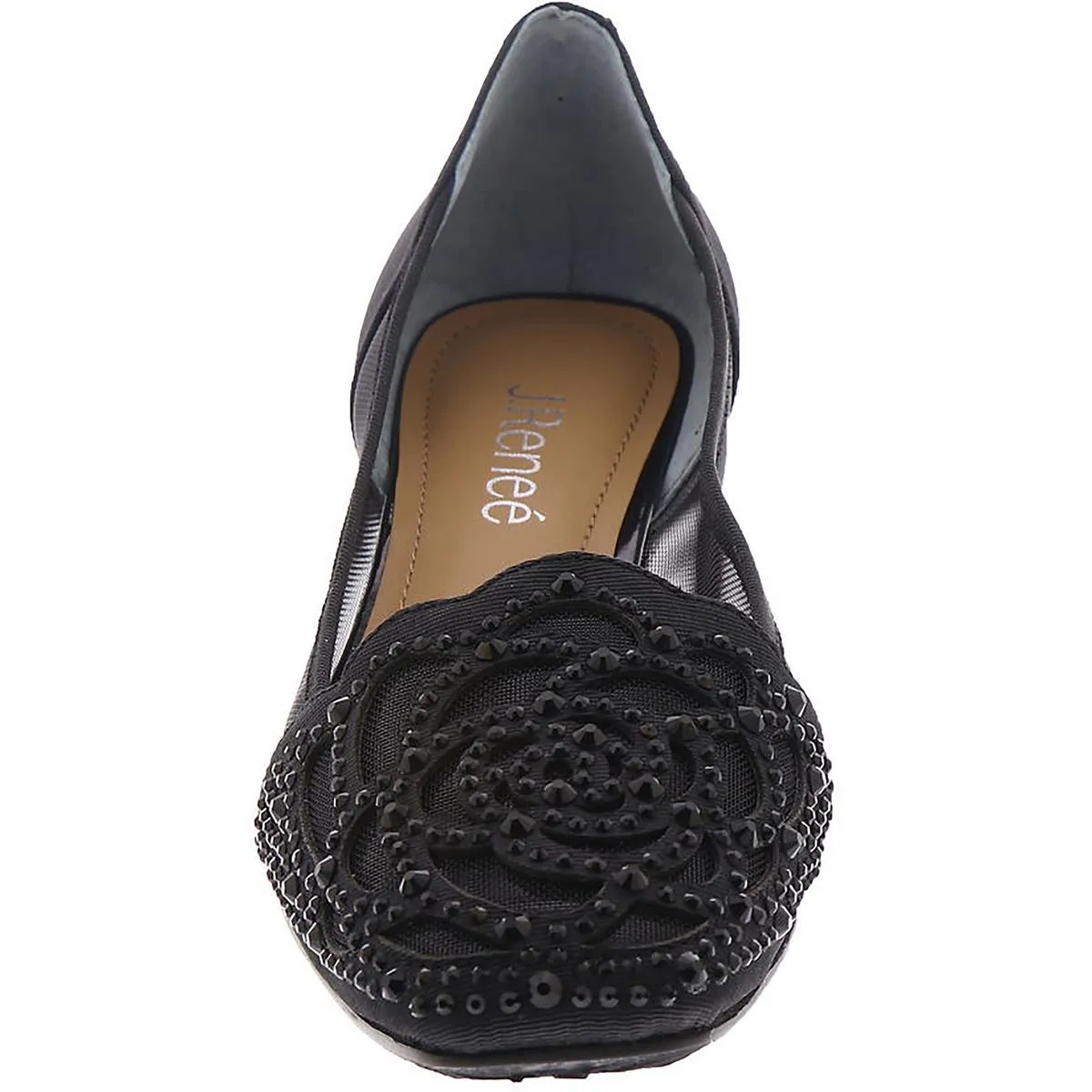 J. Renee Womens Pariella Square Toe Ballet Flats