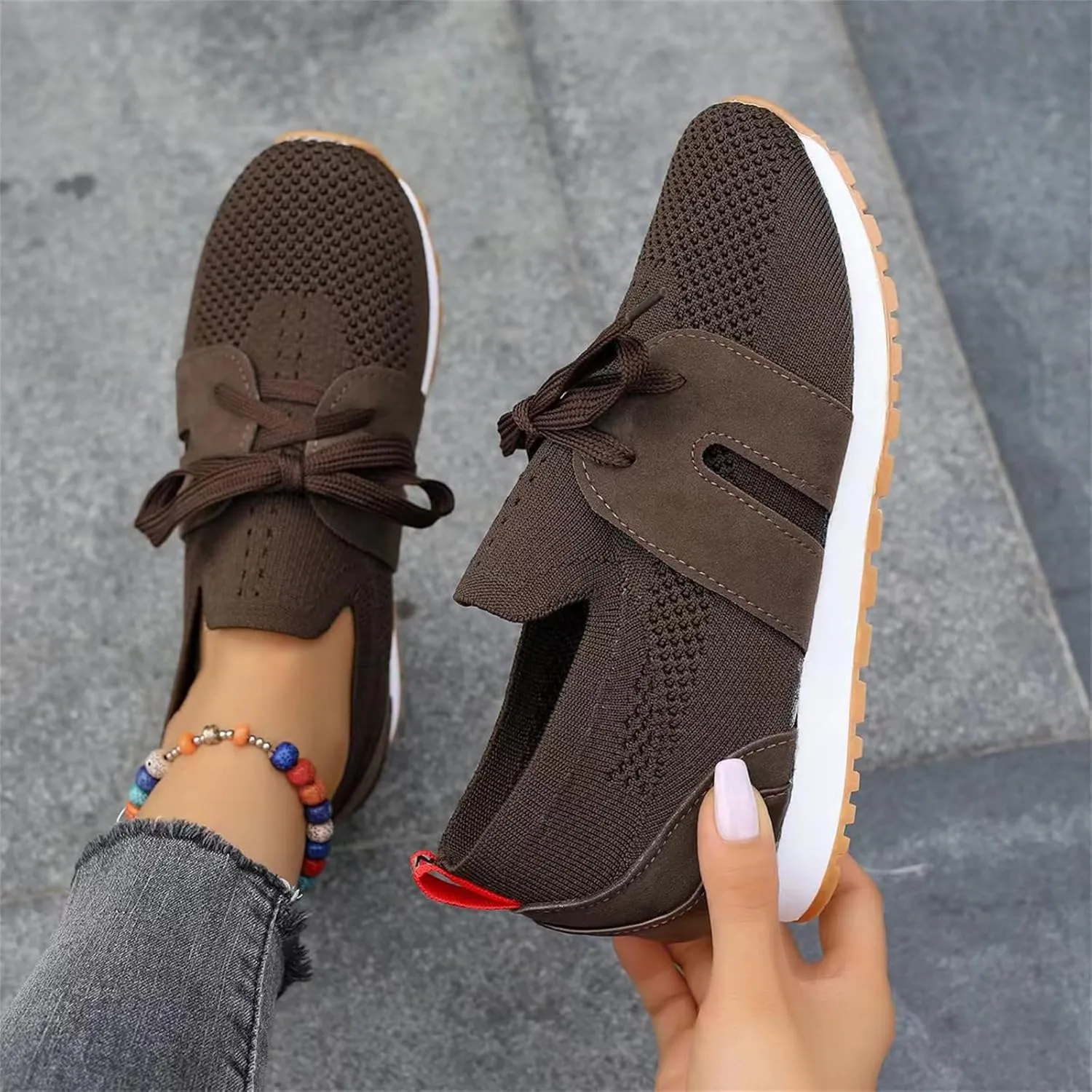 Ladmiple Running Shoes For Women Slip On Non Slip Walking Lightweight Gym Workout Tennis Shoes Fashion Athletic Sneakers 2025