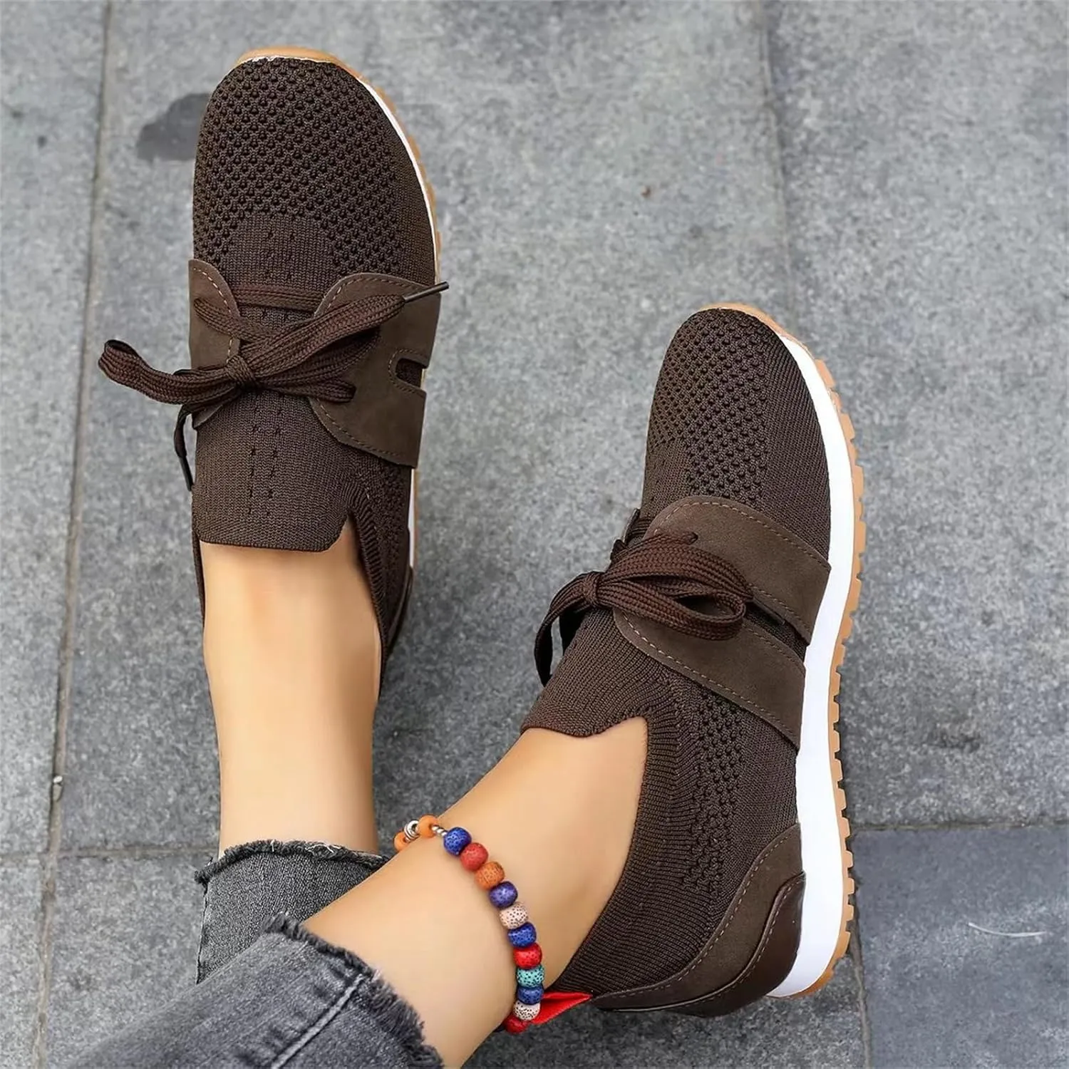 Ladmiple Running Shoes For Women Slip On Non Slip Walking Lightweight Gym Workout Tennis Shoes Fashion Athletic Sneakers 2025