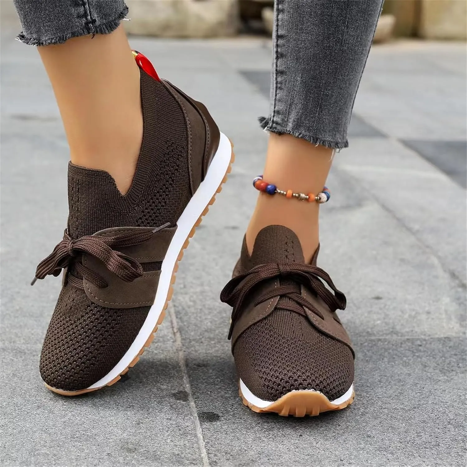 Ladmiple Running Shoes For Women Slip On Non Slip Walking Lightweight Gym Workout Tennis Shoes Fashion Athletic Sneakers 2025