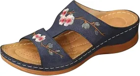 Lausiuoe Orthotic Sandals For Women With Arch Support Comfortable Walking Dressy Summer Casual Orthopedic Slides Flip Flops