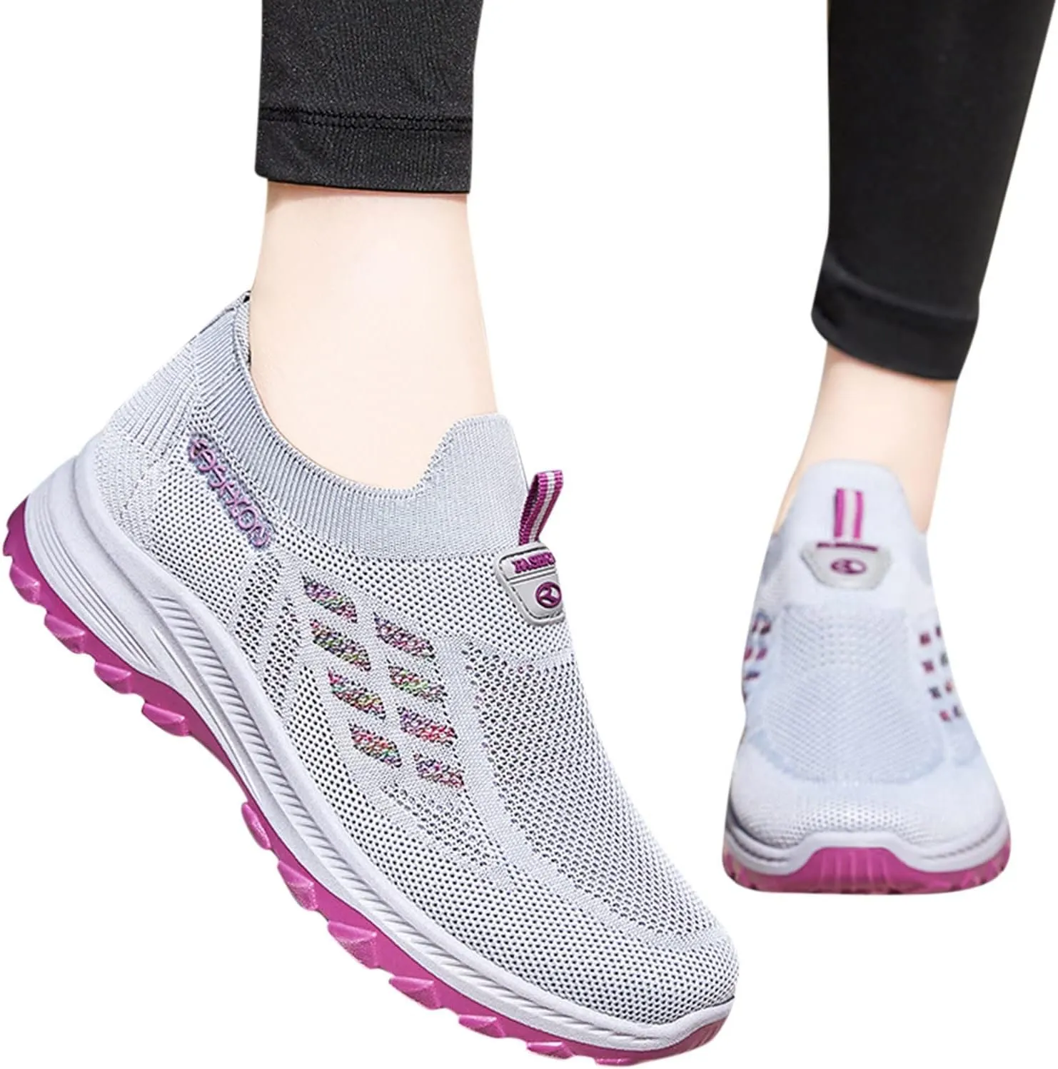 Lightweight Comfortable Wear Orthowear Shoes for Women, Fashion Ortho Shoes for Women Plantar Fasciitis Comfortable Air Cushion Ortho Breathable Stretch Cushion Sneakers