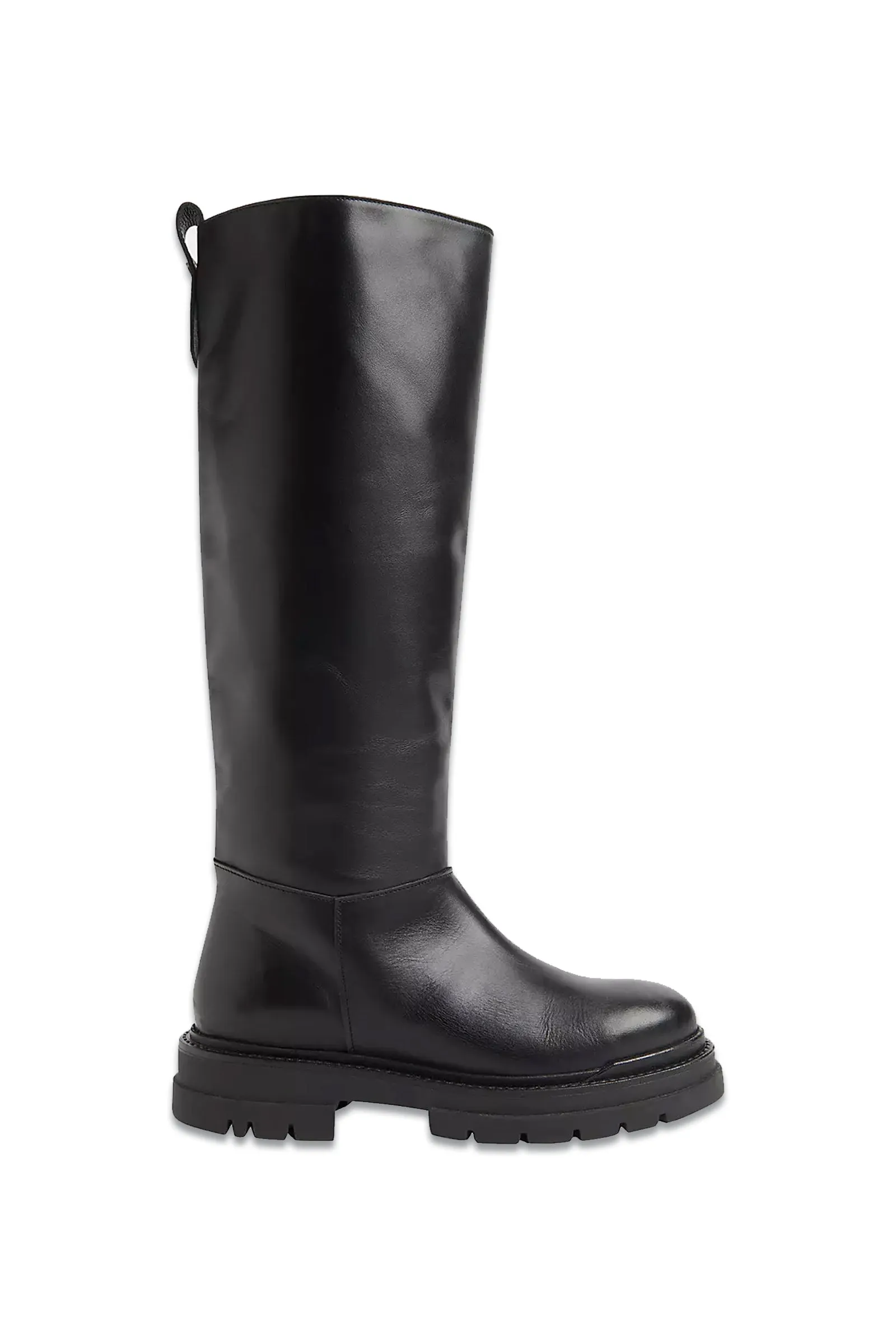 Maceo Lug Sole Leather Knee High Boots