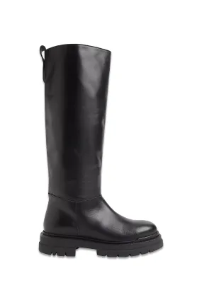 Maceo Lug Sole Leather Knee High Boots