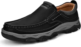 Men's Orthopedic Walking Shoes Genuine Leather Slip On Loafers Slip On Orthopedic Shoes Arch Support Lightweight Comfortable Casual Sneakers