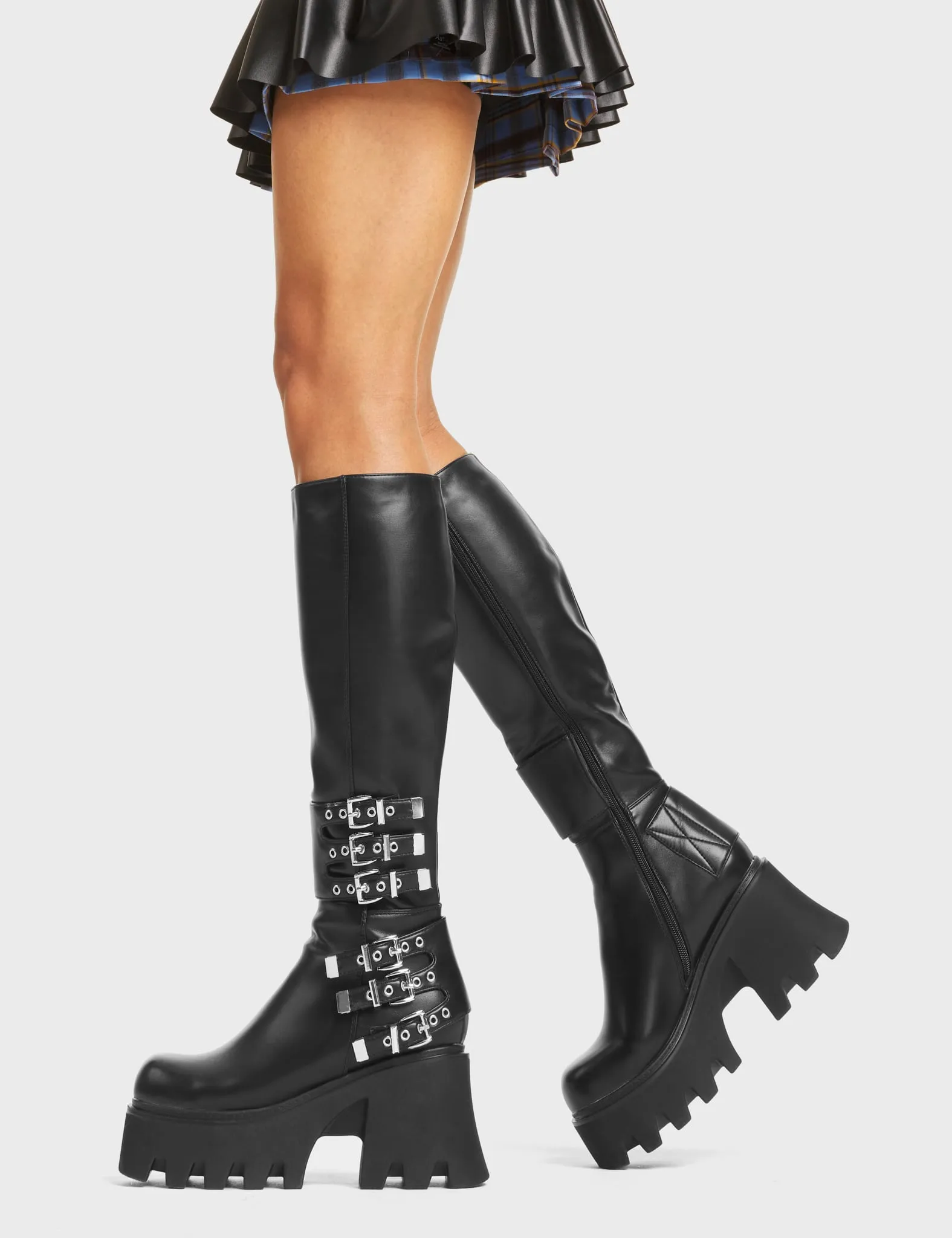 My Prince Chunky Platform Knee High Boots