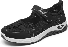 Nurse Shoes for Women Comfortable Walking Shoe Non Slip Adjustable Orthopedic Shoes Breathable Working Flats Nursing Mary Jane Sneakers Casual Lightweight Sneaker