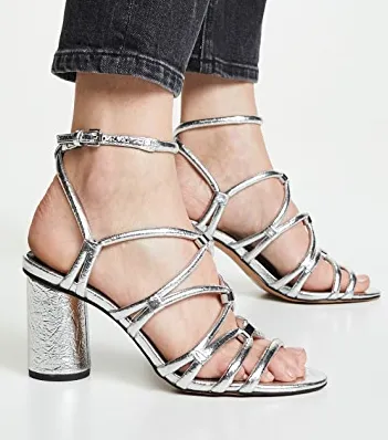 Rebecca Minkoff Apolline Strappy Sandals in Silver