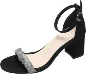 Sandals for Women 2025 Chunky Platform Mules Sandals Slip on Block Heels Square Toe High Heeled Dress Shoes