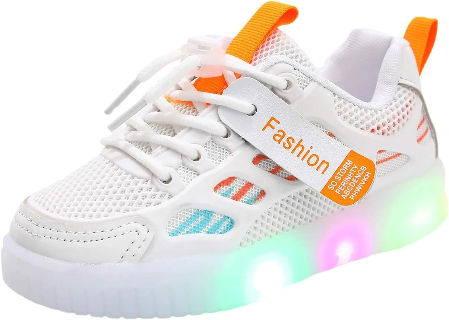 Sneakers for Girls, Girl Tennis Shoes LED Light Up Lightweight Sneakers Kids Lace-up Running Walking Sports Shoes