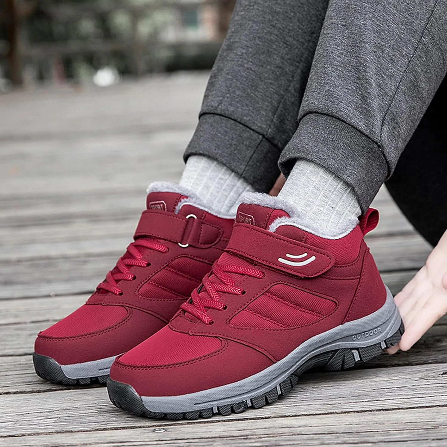Snow Boots for Women Warm Fur lined Winter Boots Anti-Slip Comfortable Ankle Boots Cold Weather Boot Waterproof Snow Boots