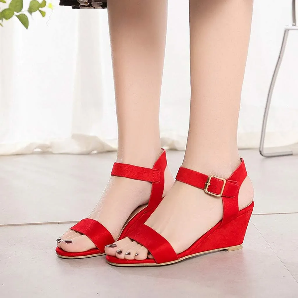 Summer Sandals for Women, Sandals Women Ankle Strap Chunky Chunky Heel Sandals Open Toe Wedding Party Dress Shoes