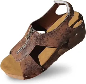Summer Sandals for Women Summer Boho Beach Sandal Platform Wedge Sandals Lightweight 2025 Wide Width Comfortable Shoes with Ankle Strap Arch Support for Woman Summer Shoes Slip on Slides Sandal