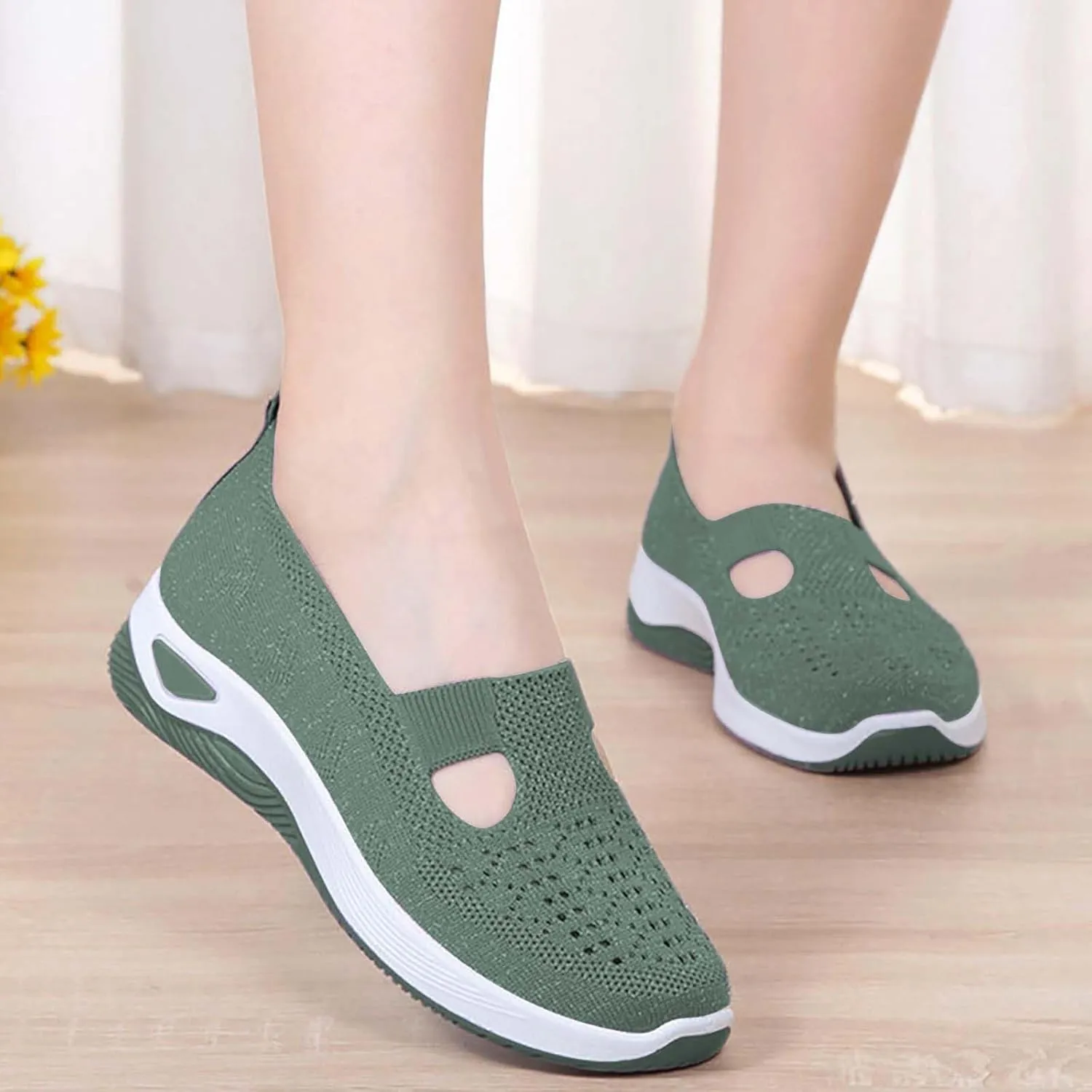 Women Walking Shoes Sock Sneakers Slip-On Breath Tennis Shoes Womens Casual Men Casual Dress Shoes Dress Sneakers Brown Tennis Shoe Trainers Shoe