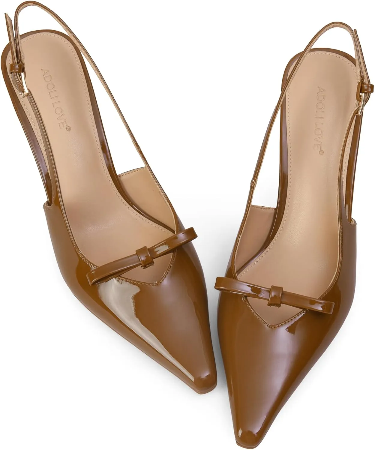 Women's Beige Kitten Heel Pumps, Size 12, One Size Fits Most, Faux Leather, Slingback, Pointed Toe, Casual, Classic, Spring/Summer, Women's Shoes