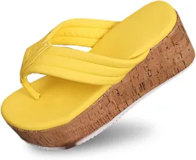 Womens Sandals Summer Beach Clip Toe Flip Flops Boho Platform Fashion Trendy Dressy Shoes with Arch Support Sandals