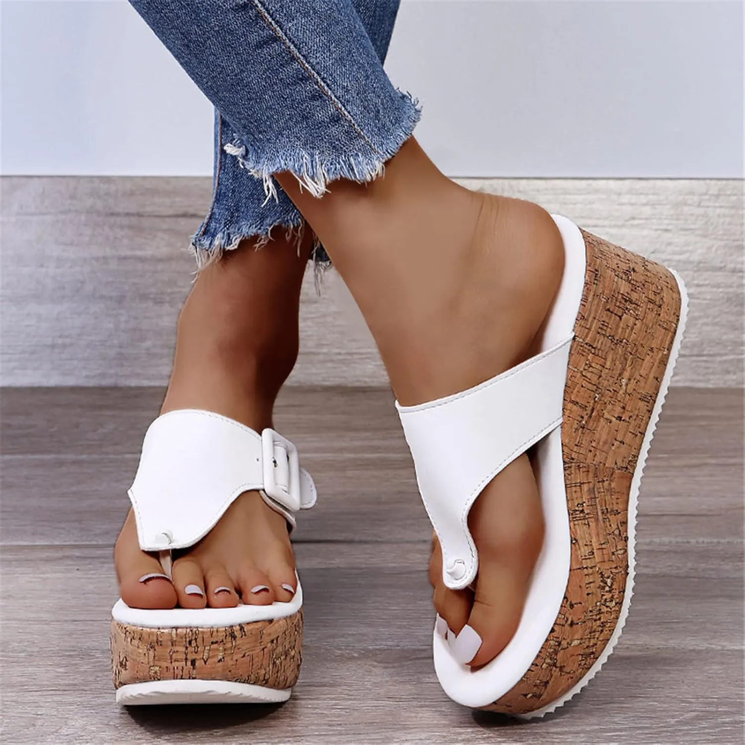 Yanzhenglip 2025 New Platform Sandals with Ankle Strap Open Toe Wedge Sandals for Women Wedge Sandals Platform Wedge Sandal Open Toe Sandals Dressy Summer Shoes
